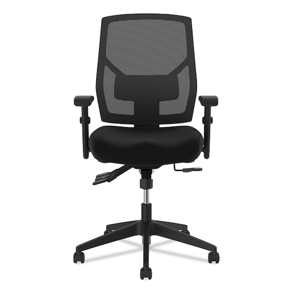 Task Chair, Width Height Adjustable, Black
